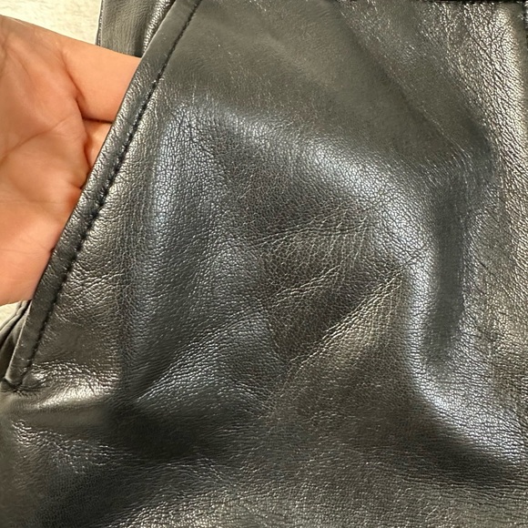 Aritzia Babaton Wide Leg Black Faux Leather Pants in Size 2 - Picture 6 of 16